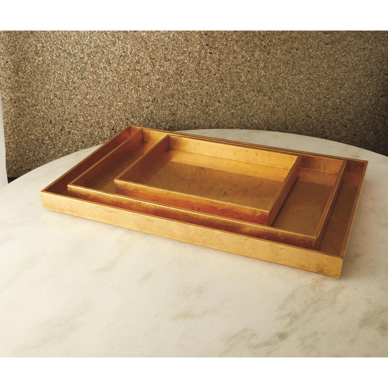 MDF Tray, 2.25" H x 18" D x 18" D, Luxe Gold