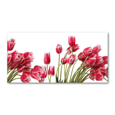 Red Tulips - Wrapped Canvas Print