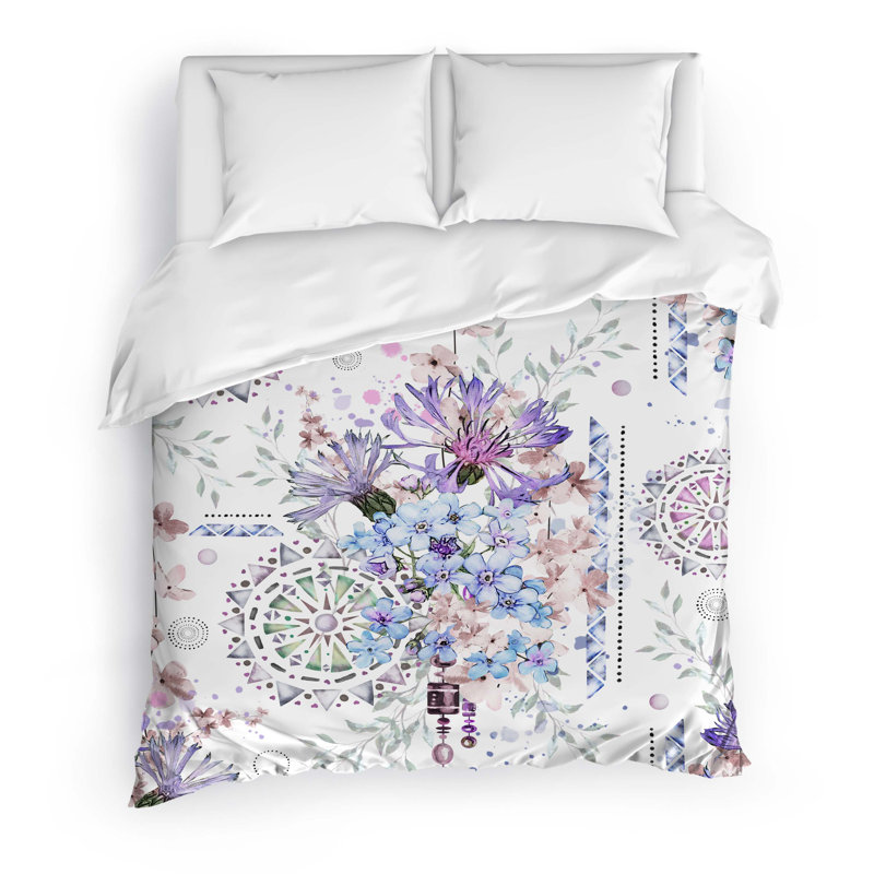 Blue Dream Polyester Twill Duvet Cover, King Duvet Cover + 2 Pillow Cases