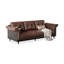 Causeuse-coussin standard en cuir véritable brun