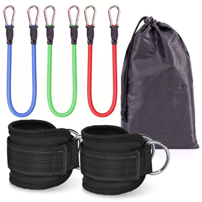 Ankle Resistance Bands Set, 3 Levels Ankle Tube Band with Cuffs, Ankle Bands for Working Out, Butt Exercise for Women Legs and Glutes
