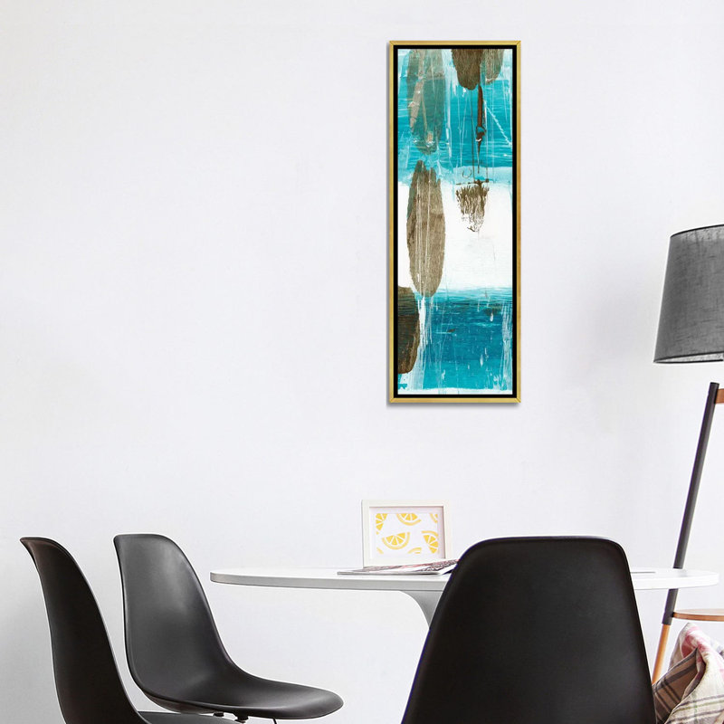 Reproduction d’art sur toile, "Cattails III" par Ethan Harper, H 48 po x l 16 po x P 1,5 po, Toile encadrée d'or