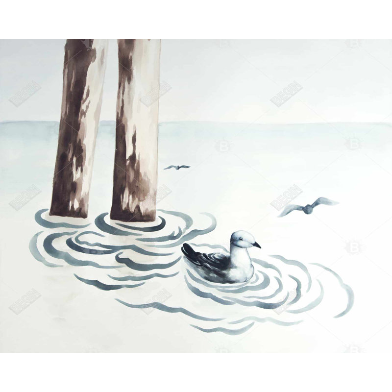 Mouette - Toile encadrée pour la maison