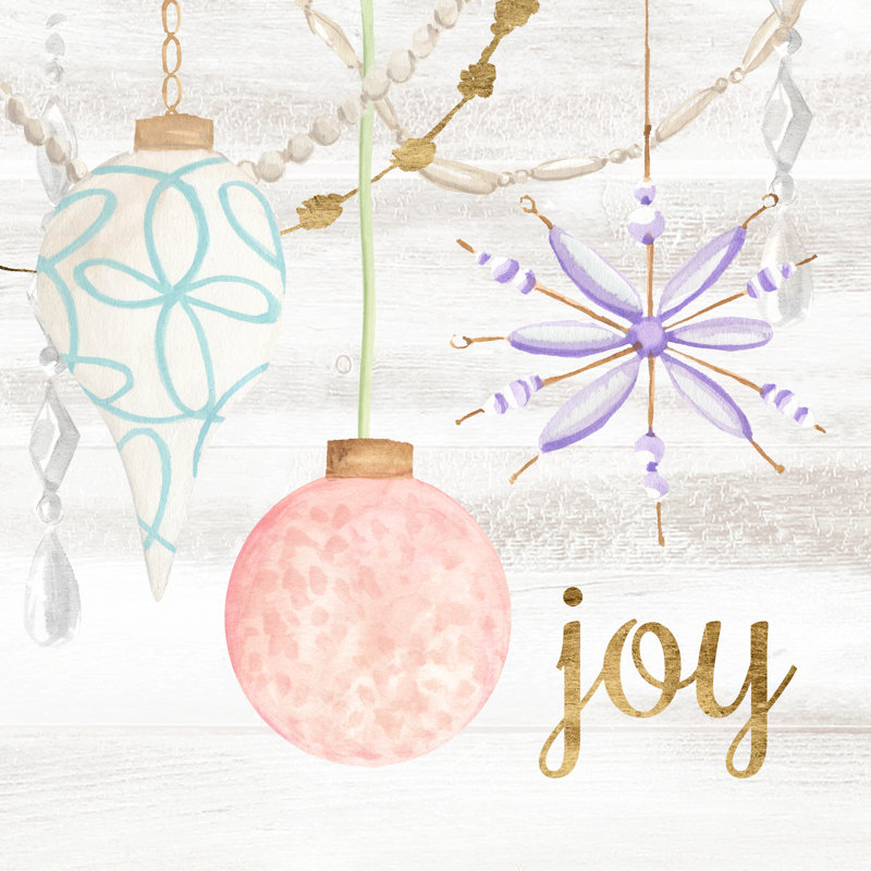 Elegant Ornaments II by Annie Warren - Wrapped Canvas Print, 30cm H x 30cm W