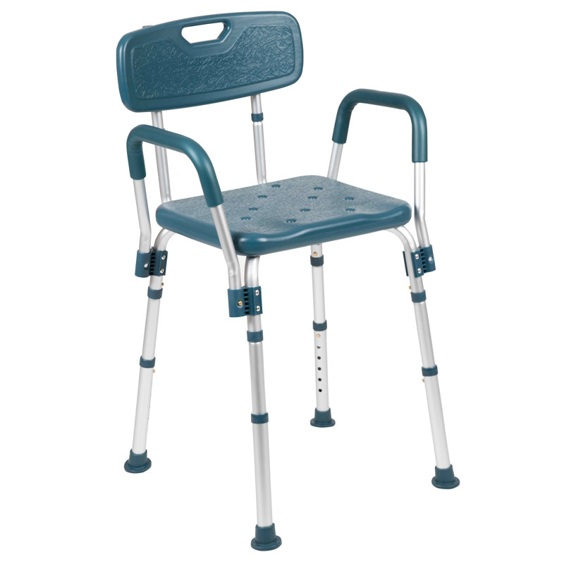 Jane 300 Lb. Chaise de douche à dossier et accoudoirs à capacité rapide