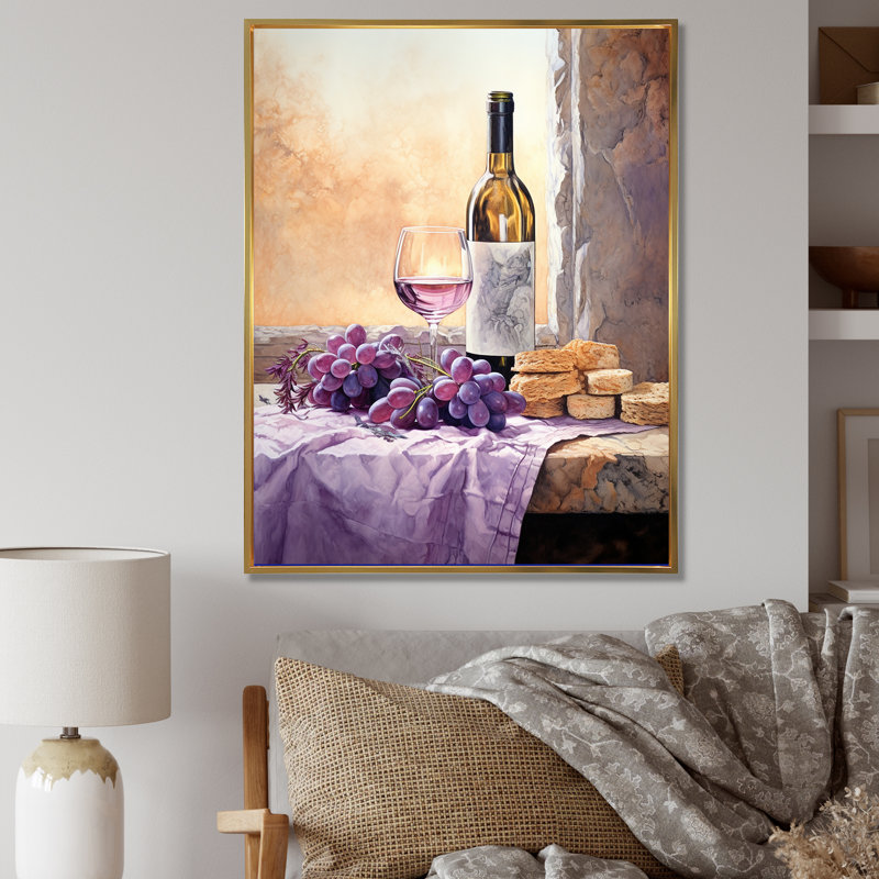 Winerys Whisper, reproduction d'art sur toile, Cadre flottant doré, H 32 po x l 24 po x P 1 po