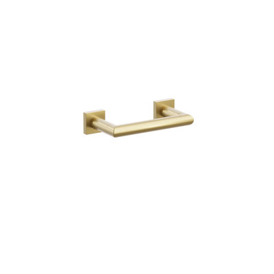 Emtek Modern Tubular Paper Holder - Pivoting Double Post w/ Small Square Rosette