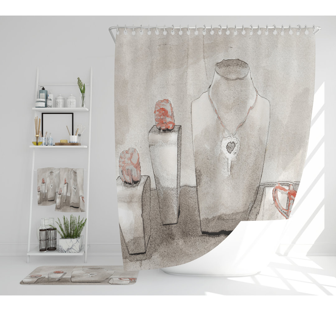 Nashelly Polyester Shower Curtain Set