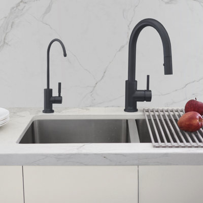 STYLISH Signature Combo Pull Down Kitchen Faucet with Stainless Steel Drinking Water Tap Faucet
