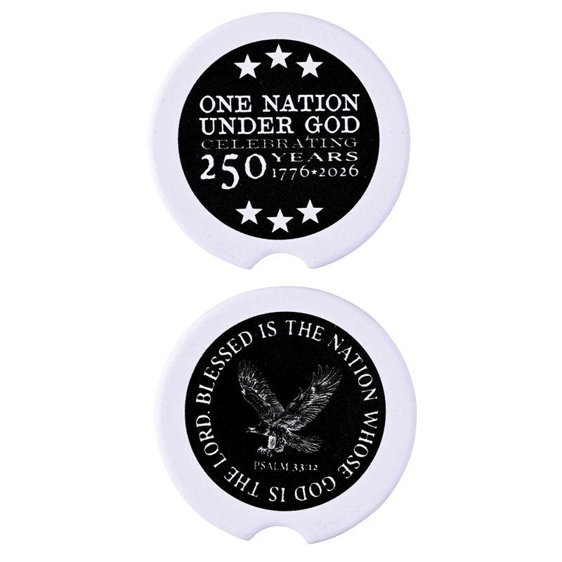 Car Coaster Eagle Blessed And One Nation