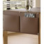Bureau moderne avec structure en métal doré et plateau en cuir-1530751641