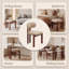 40.5cm H Fabric Upholstered Upholstered Back Side Chair in Beige-686289761-686289763