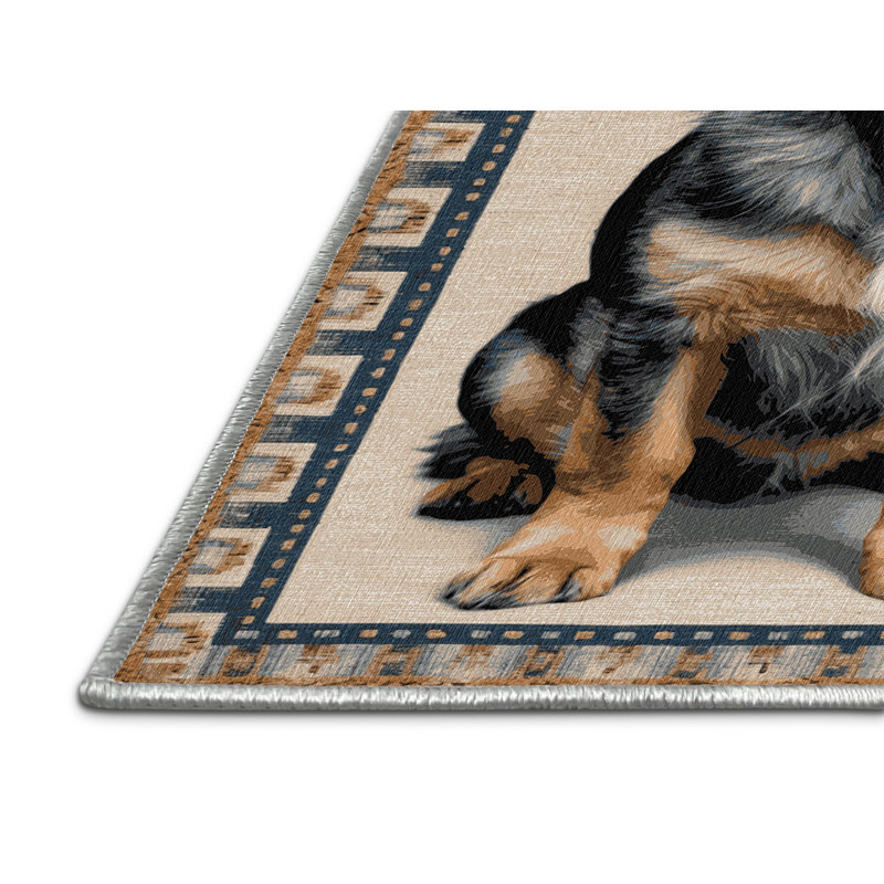  Tapis lavable suédois Vallhund Dogs, Rectangle 6 pi x 9 pi