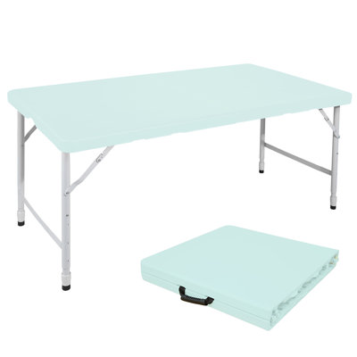 Table pliante portative bleue 4 pi 4 po poids pliable intérieur et extérieur 135 kg