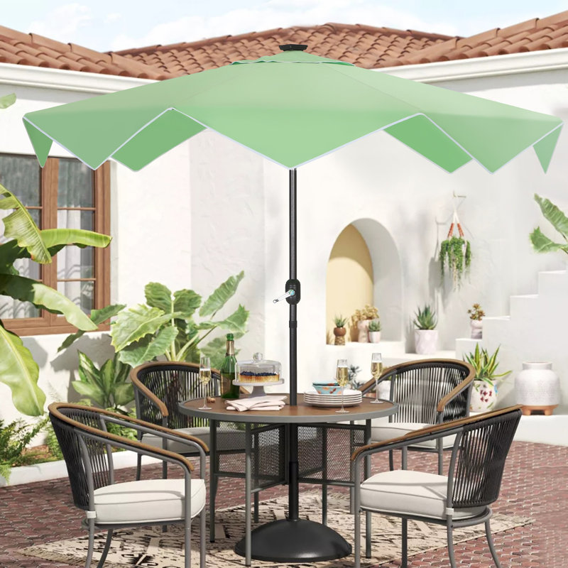 Parasol de marché lumineux Lakiah, Vert