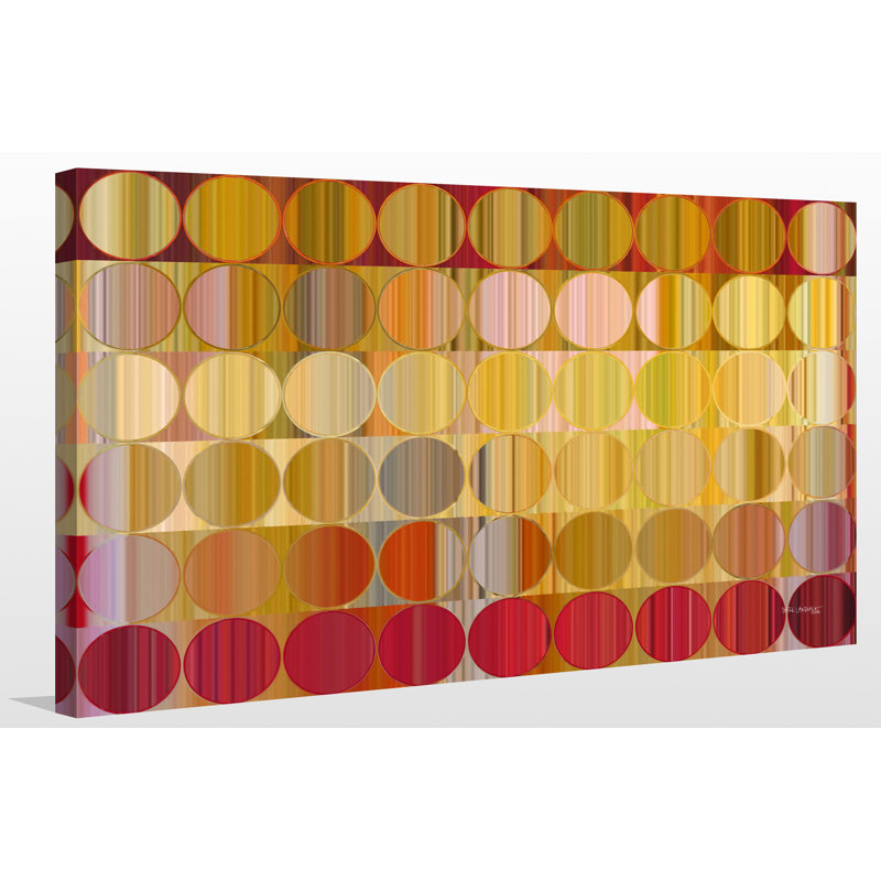 " Circles And Squares LVII ", 36" H x 60" W