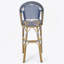 Tabourets de bar 4 pieds en aluminium bleu sarcelle avec repose-pieds-1806797499