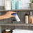 Torched Wood Wall Mounted 3 Tier Bathroom Shelf Storage Display Rack With 23-Inch Towel Bar