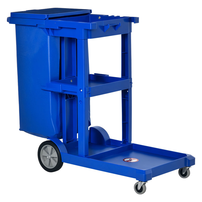 Chariot de nettoyage commercial, chariot de nettoyage professionnel, bleu