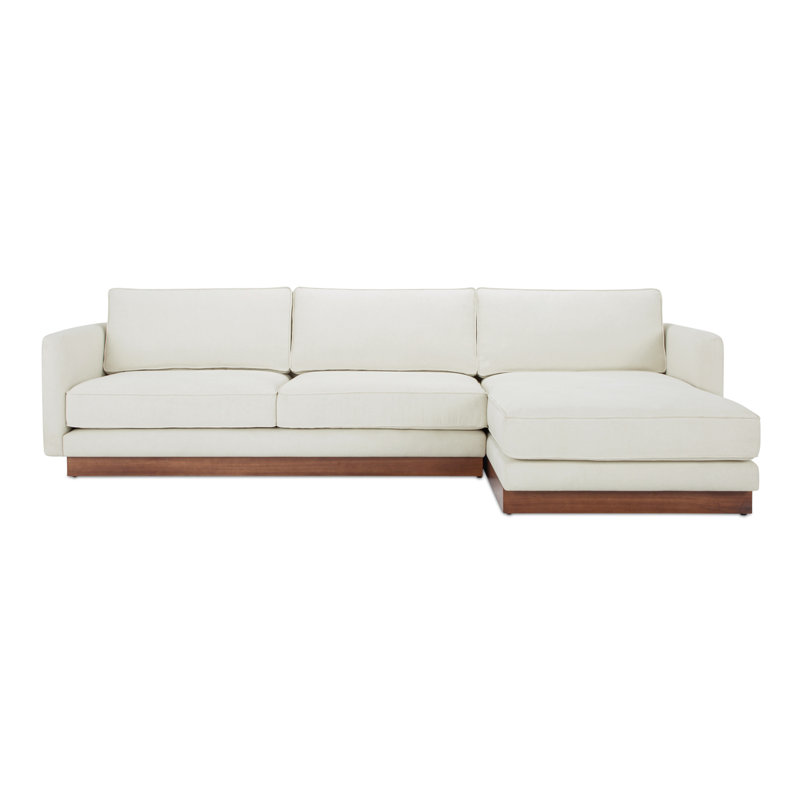 Vernon 2 - Piece Sofa & Chaise, White, Right Hand Facing