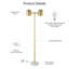 Lampe sur pied à branches 58 "-264841242-264777795