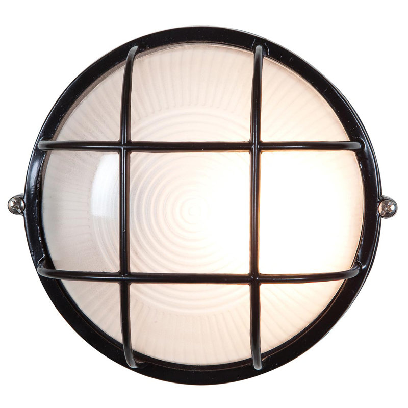Luminaire d'extérieur à cloison Zurcher, Noir, H 7 po x l 7,5 po x P 4 po