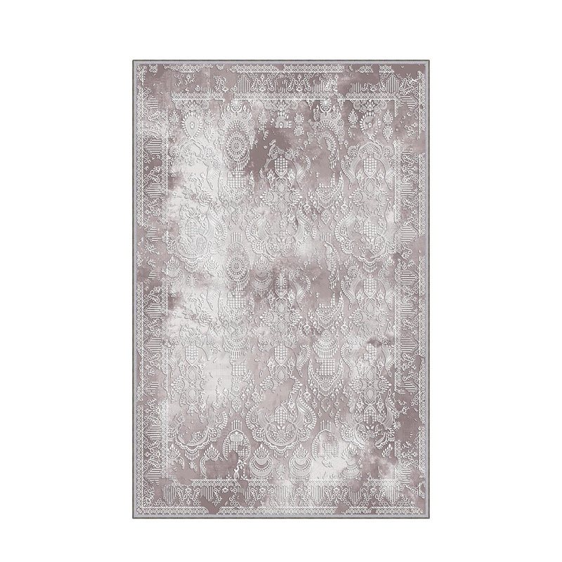 Stylish Hall Carpet (3.3 x 6.6 ft), 100% Polyester, 0.3 in Pile Height | Antibacterial, Non-Slip PVC Felt Dot Underside | Machine Washable, 3D Digital Print, Durable & Easy to Clean | Perfect for Entryway & Living Areas