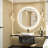 Round Framed Dimmable LED Anti-Fog With 3 Color Adjustment Bathroom Mirror Front&Backlit Vanity Mirror with Tempered Glass-105502954-105502963