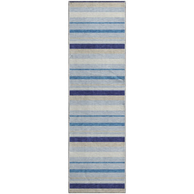 Premium Machine Washable Prisco Blue Rug