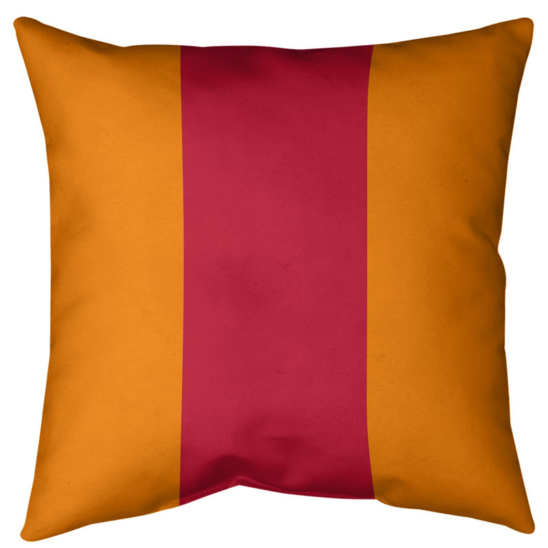 Coussin décoratif d'intérieur/d'extérieur, 16 po x 1 po, Orange / rouge clair
