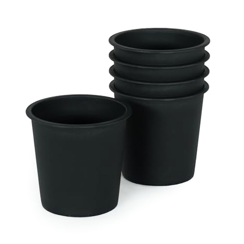 Vedarth 6.3" Square Plastic Nursery Plant Pots - 5 With Drainage, All-Weather, Construction, To Cracks And Fading For Gardens Garden 5 , , Polypropylene, Drainage Crack Resistance