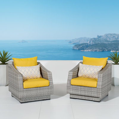 Chaise de patio avec coussins Sunbrella Fionnula