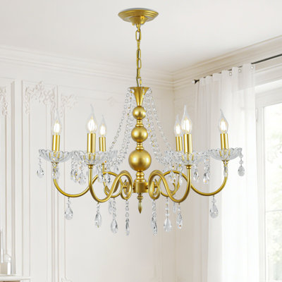  6-Light Crystal  Candle-Style Classic / Traditional Chandelier