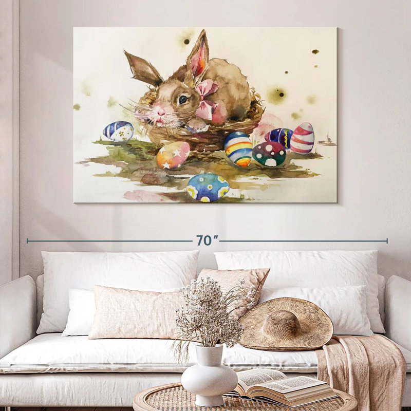Œufs de lapin de Pâques Brampt, H 34 po x l 51 po