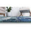 Tapis bleu à motif abstrait Rizer-1409879896