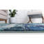 Tapis bleu à motif abstrait Rizer-1409879897