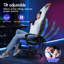 Inbox Zero Adjustable Faux Leather Swiveling PC & Racing Game Chair-1251798680