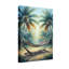 Plantes et fleurs, palmiers tropicaux, hamac, scène de paradis-2109085687