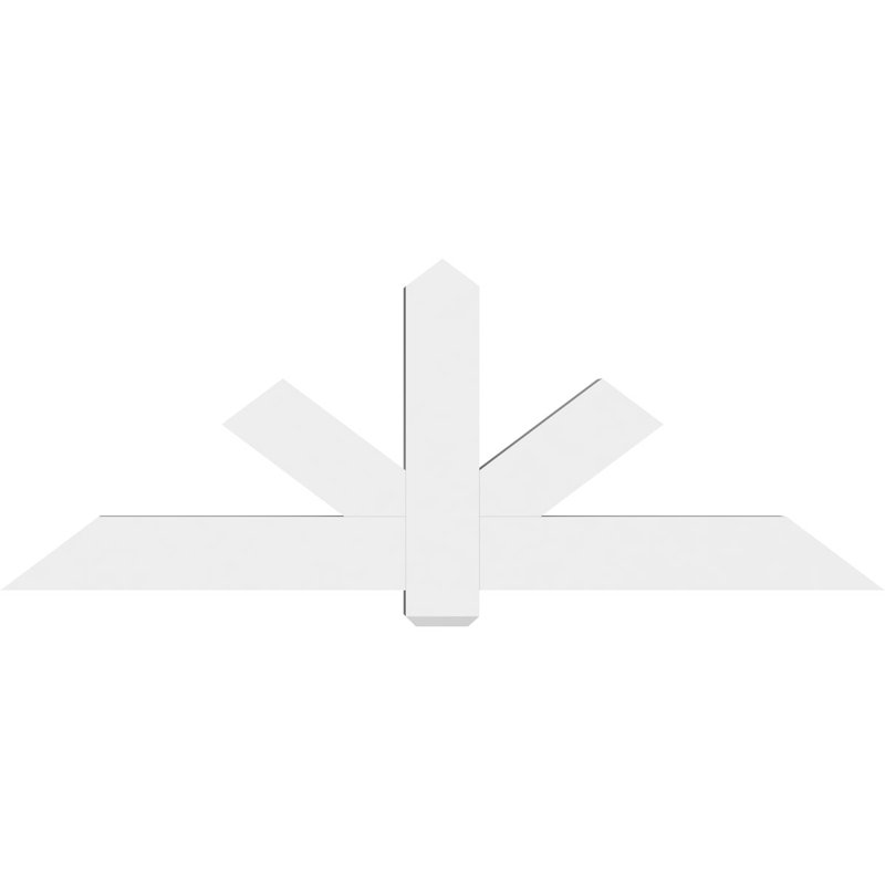 Support de pignon en PVC de qualité architecturale Kennewick, H 27 po x l 72 po (pas 9/12), P 4 po x F 6 po