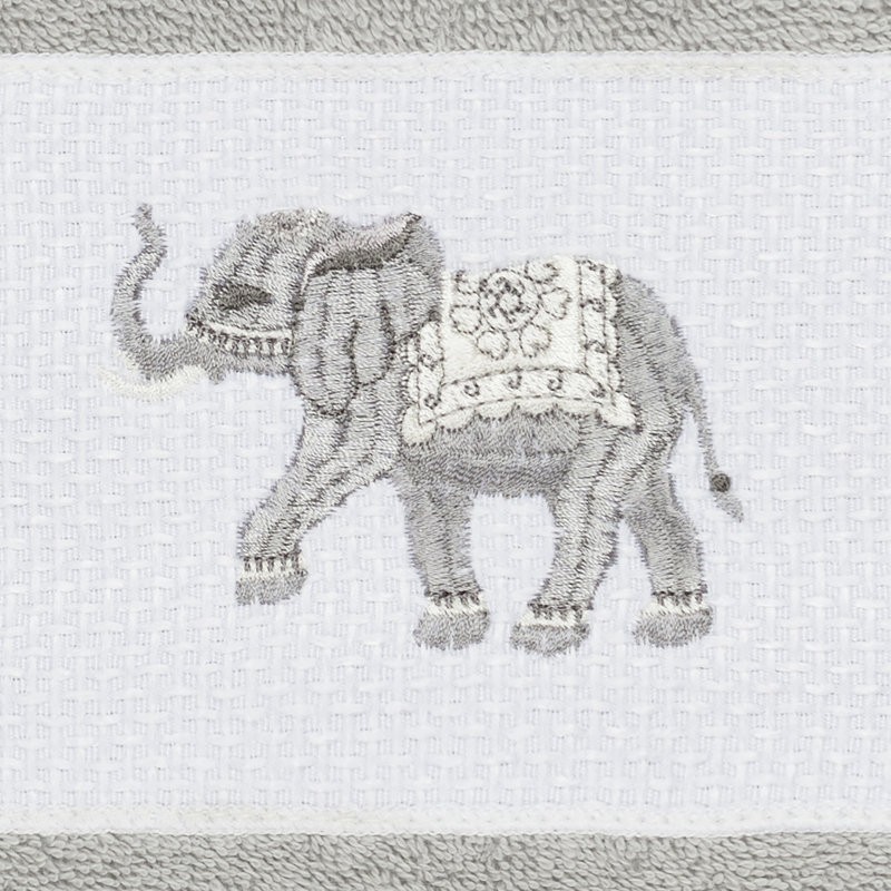 Débarbouillette en coton Quinn, Gris clair