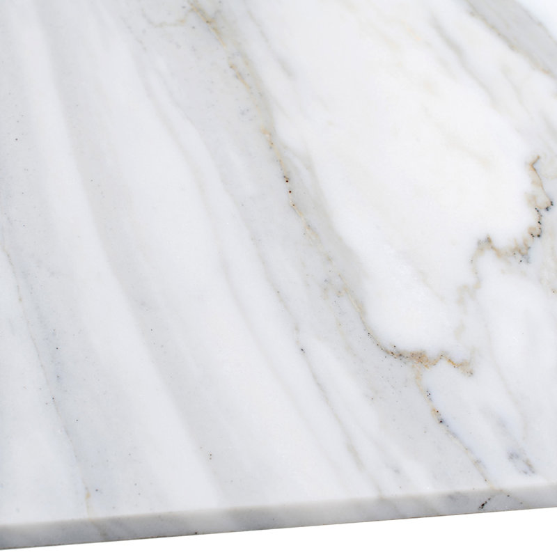 12 x 24 Wooden Marble Tile, White