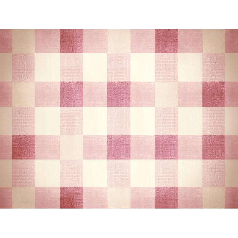 Machine Printed Comforter, Queen Comforter, Pink/Beige Gingham