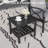  Metal 2-Tier Outdoor Table, 19" Square Outdoor Side Table for Many Occasions, Weather-Resistant Outdoor Coffee Table(Set of 2)-634597011