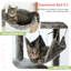 Tour pour chat à hauteur réglable du sol au plafond avec poteaux à griffer, condo confortable, perchoirs et hamac-1696569953