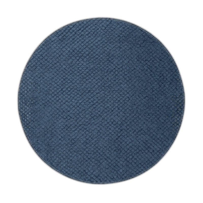 Tapis gris intérieur et extérieur Trellis, Rond 5 pi