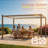 Metal Pergola with Louvered and Solar LED-104713162