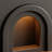 Black Manufactured Wood Freestanding Fireplace