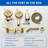 3 Handle Tub Shower Faucet Set Shower System with Tub Spout Kit-93055623