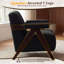 Fauteuil de style Mid-Century rembourré de 27,6 po de large avec pieds en bois massif-863967004