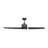 Thibeault Indoor Ceiling Fan with Threaded Downrod, Midnight Black ABS blades and Handheld Remote